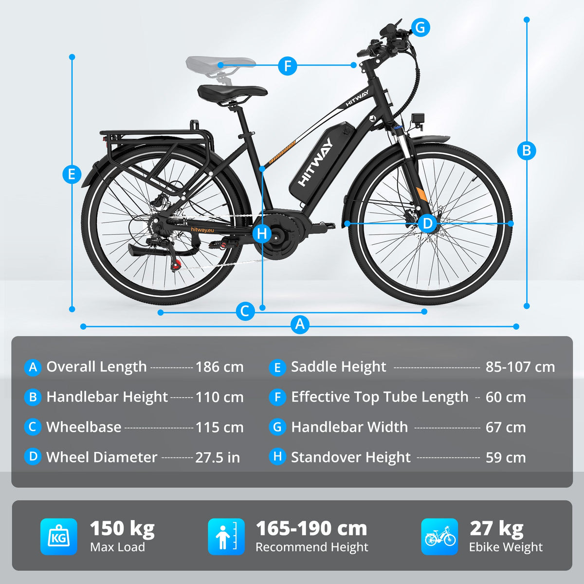 HITWAY BK-U1 Mid-Drive Electric Bike up to 180km – imagine 7