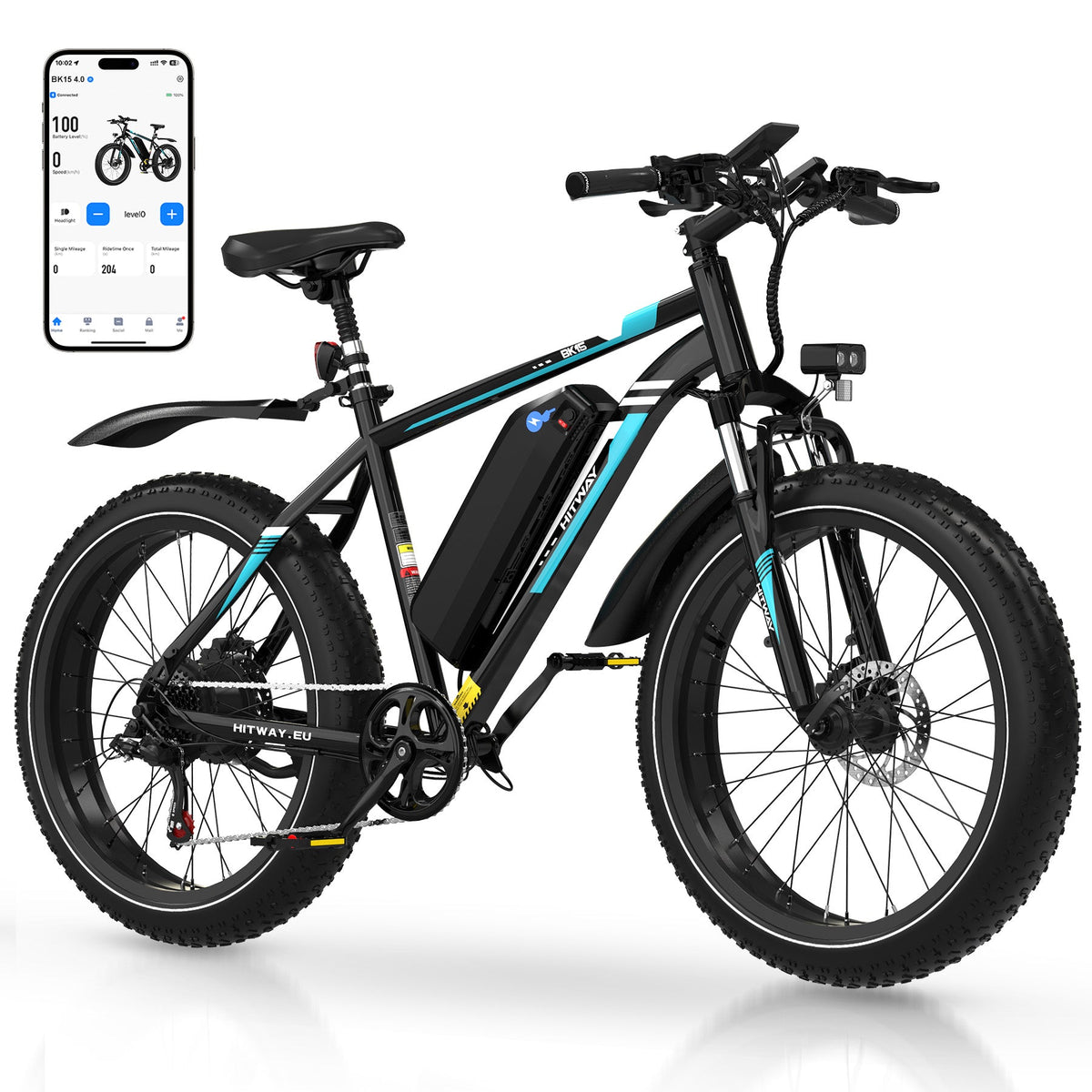HITWAY BK15 4.0 Black – bicicletă electrică fat tyre