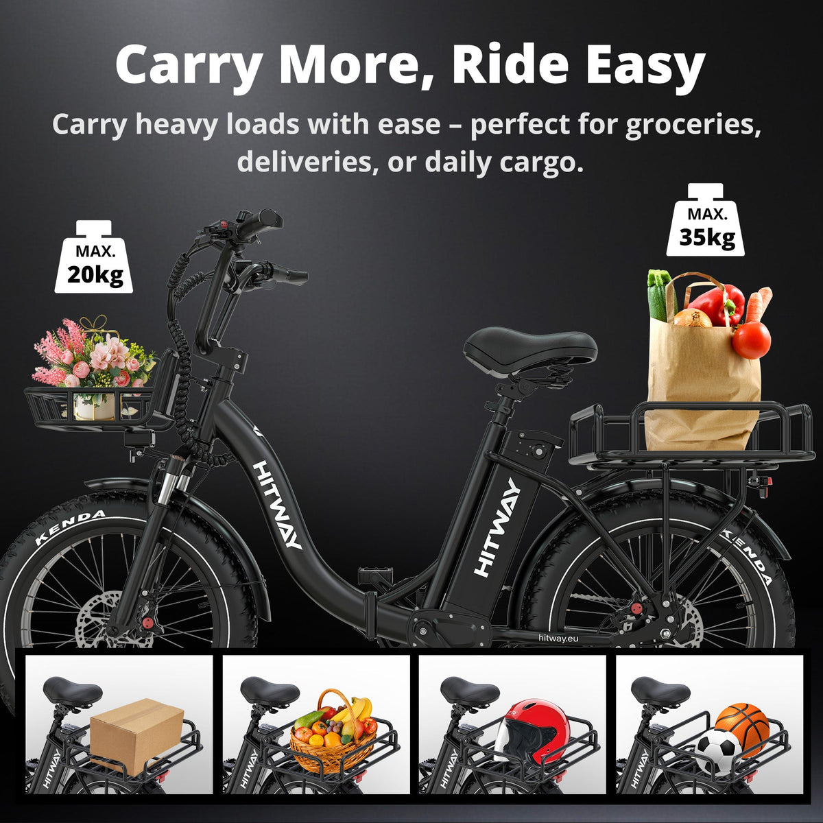 HITWAY BK6S Plus Cargo Electric Bike – imagine 4