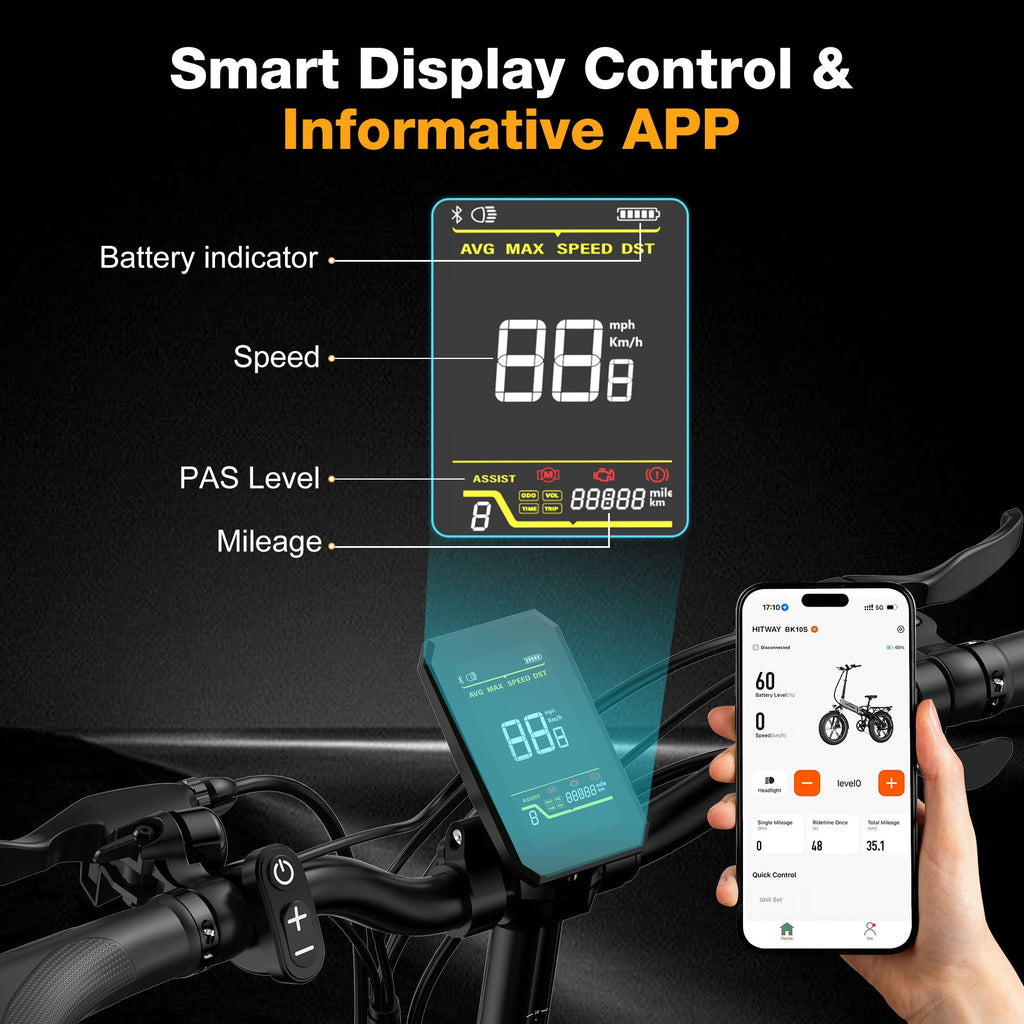 HITWAY BK10S Folding Electric Bike – imagine 4