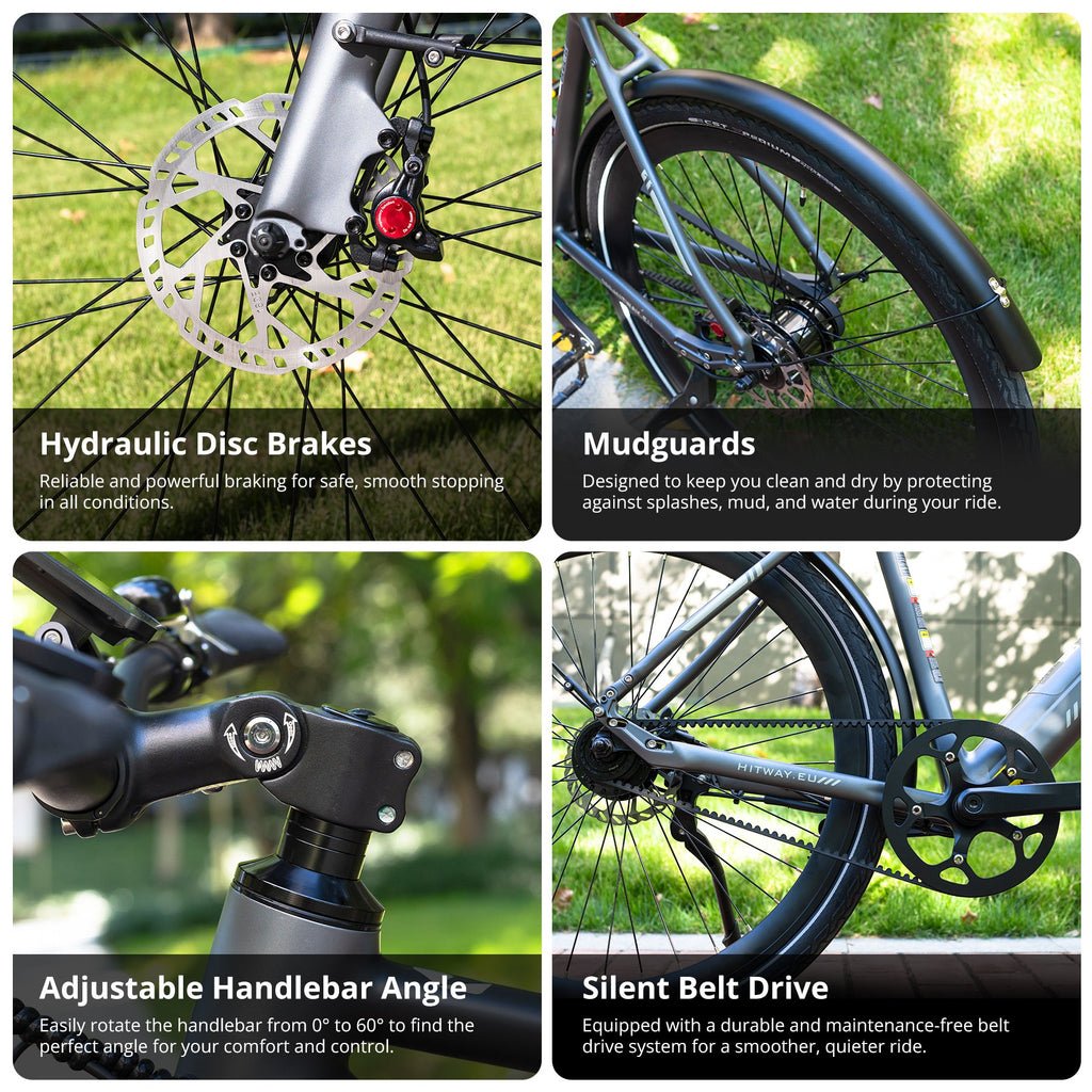 HITWAY BK19 Pro Belt Drive Electric Bike – imagine 5