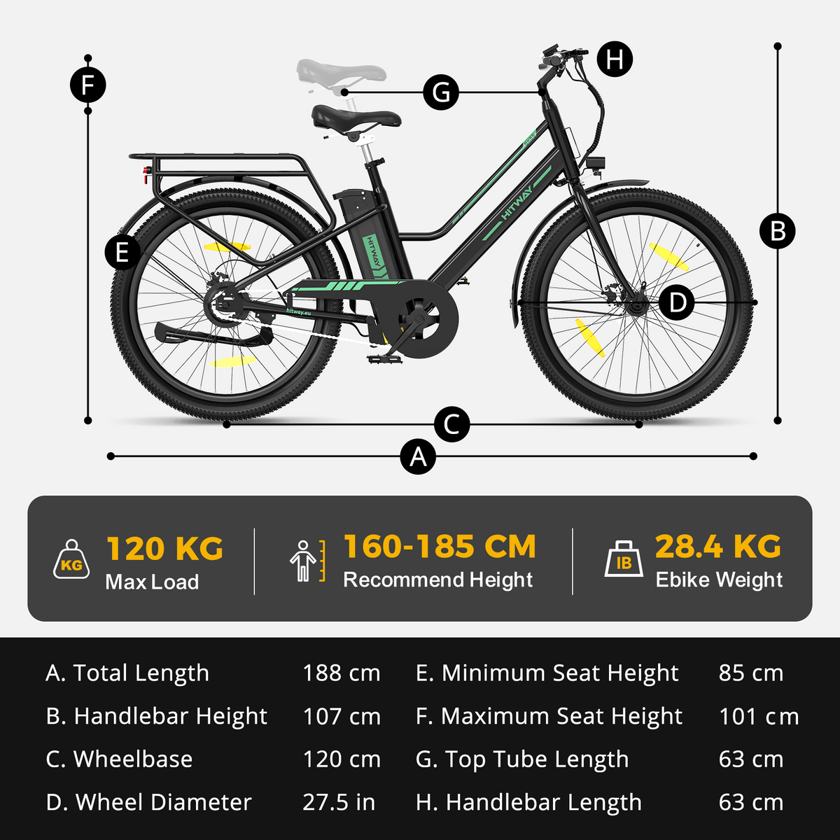 HITWAY BK8SL 27.5 inch Electric Bike – imagine 6
