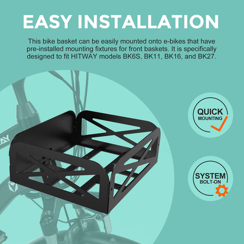 HITWAY Bicycle Front Basket 2 – imagine 2
